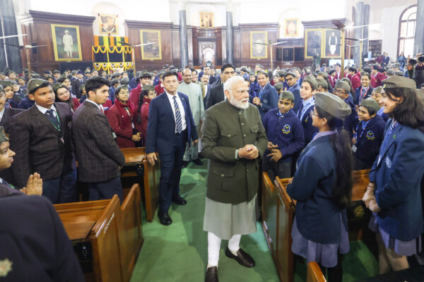 PM Modi interacts with students on Parakram Diwas