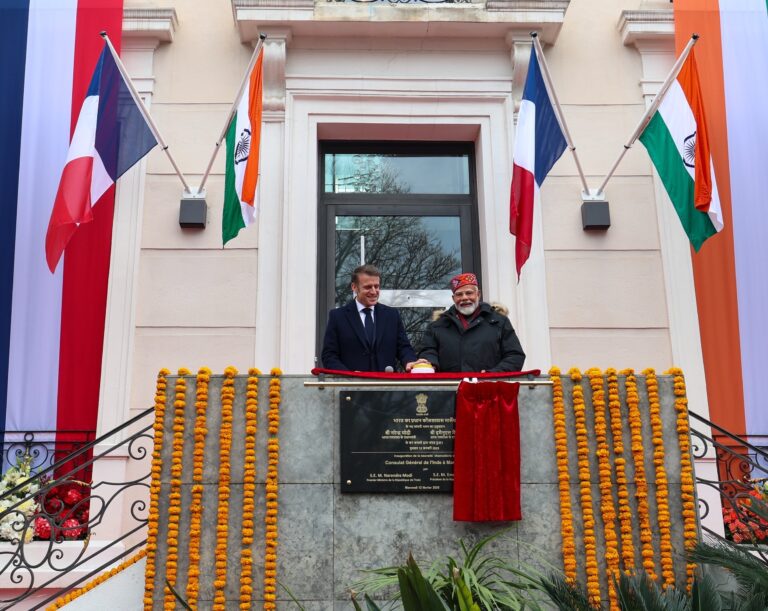 PM Modi, Prez Macron jointly inaugurate India’s new consulate in Marseille