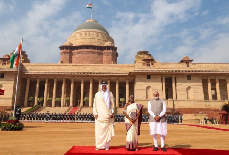 Qatar’s Emir receives ceremonial welcome at Rashtrapati Bhavan