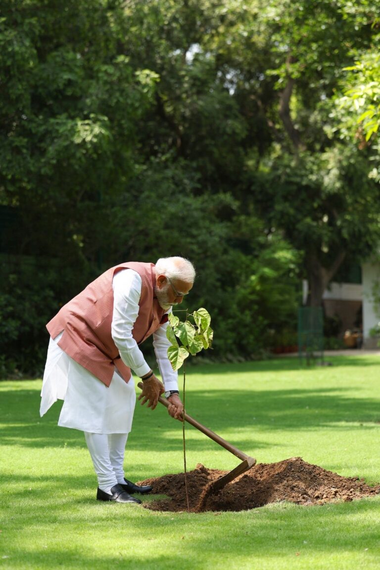 PM Modi plants Sindoor sapling to honour wartime courage of Kutch women