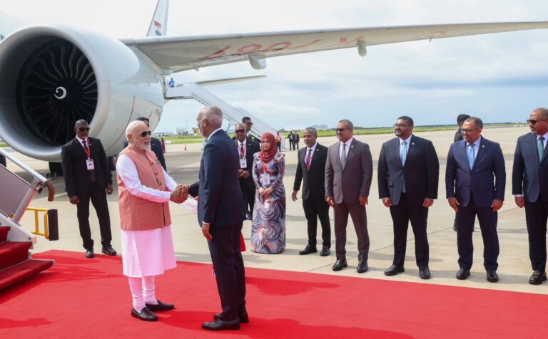 PM Modi receives warm welcome in Maldives