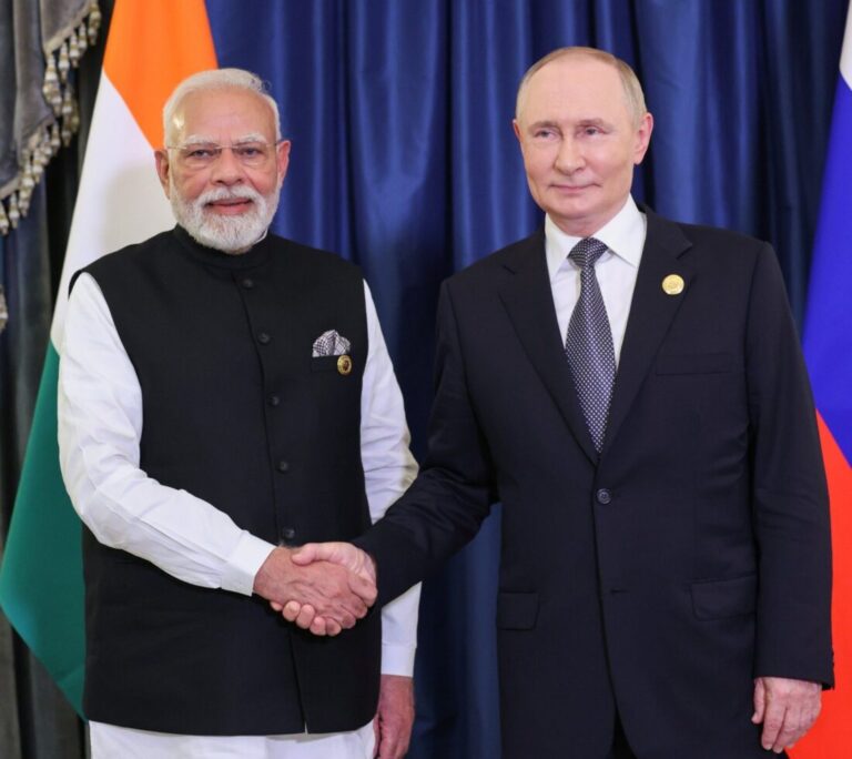 PM Modi receives President Putin as he arrives in New Delhi