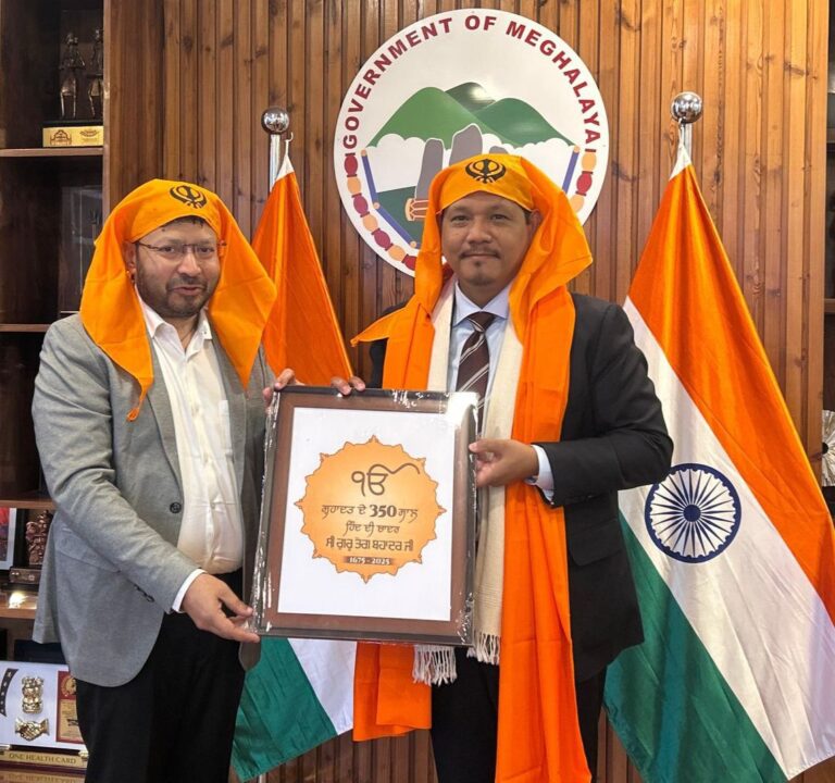 Dr Ravjot Singh invites Meghalaya CM to 350th martyrdom anniversary of Guru Tegh Bahadur