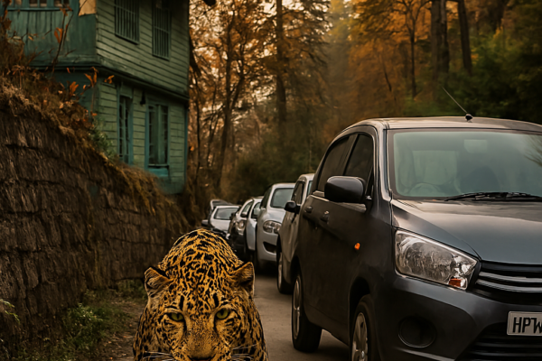 Brave father fights off leopard to save son in Shimla