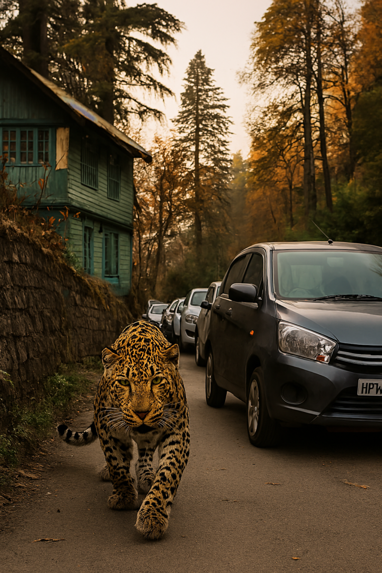 Brave father fights off leopard to save son in Shimla