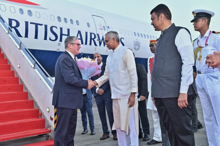 UK Prime Minister Keir Starmer arrives in Mumbai