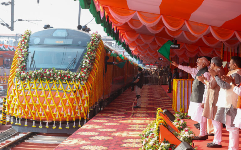 PM Modi flags off four new Vande Bharat Express trains, calls it ‘festival of development’