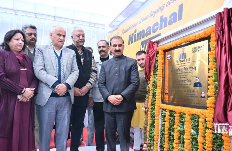 CM Sukhu lays foundation of ‘Himachal Haat’, targets BJP factionalism