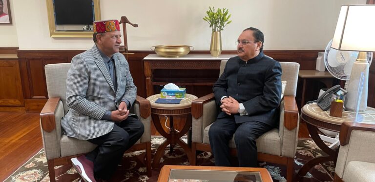 Rajeev Bindal meets BJP chief Nadda in Delhi