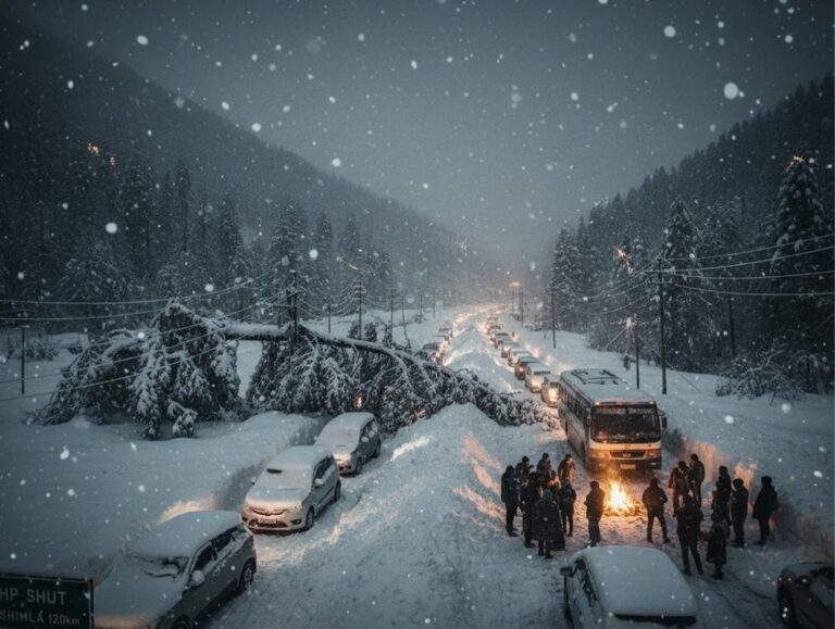 Heavy snowfall shuts 565 roads, disrupts power supply across Himachal Pradesh