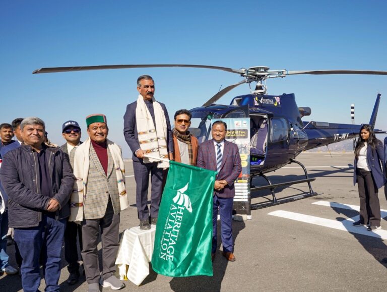 Helicopter taxi services launched from Shimla to Chandigarh, Kullu and Reckong Peo