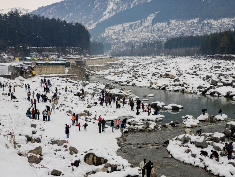 Fresh snowfall in high altitude tribal areas of Himachal