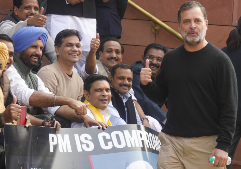 Rahul displays unpublished ‘memoir’ of Naravane in Parliament premises, claims PM didn’t fulfil his responsibility