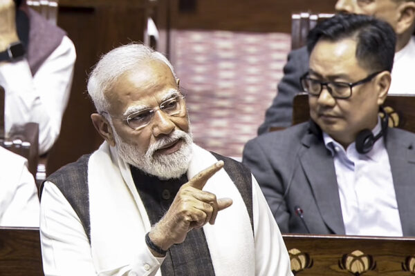 Prime Minister Narendra Modi in Parliament