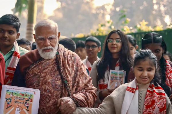 PM Modi interacts with students in Delhi