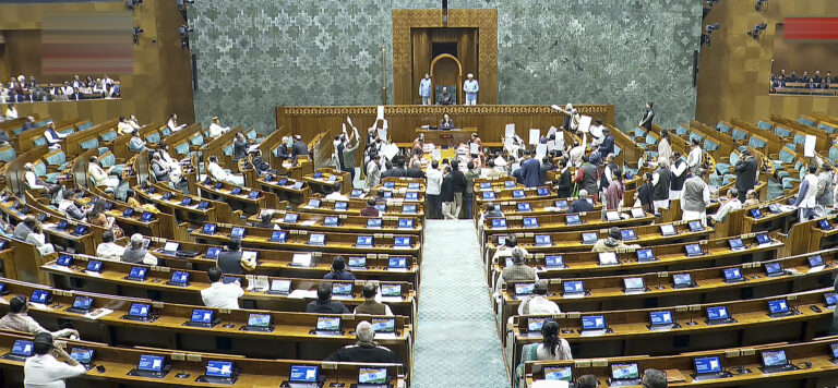 LS adjourned for the day amid unabated protests