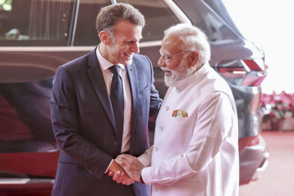French President Macron in Mumbai