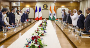 French President Macron in Mumbai