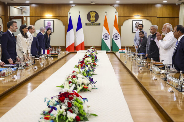 French President Macron in Mumbai
