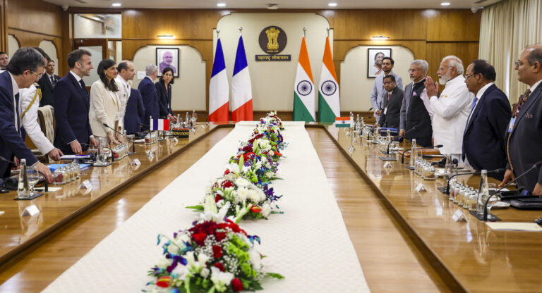 French President Macron in Mumbai