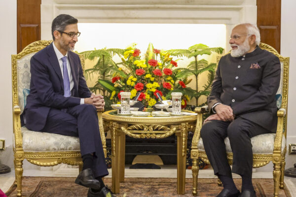 Narendra Modi meets Sundar Pichai