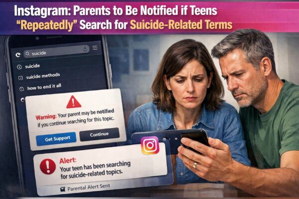 Will notify parents if teens 'repeatedly' search for terms related to suicide