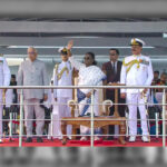 Droupadi Murmu hails Indian Navy at International Fleet Review in Visakhapatnam