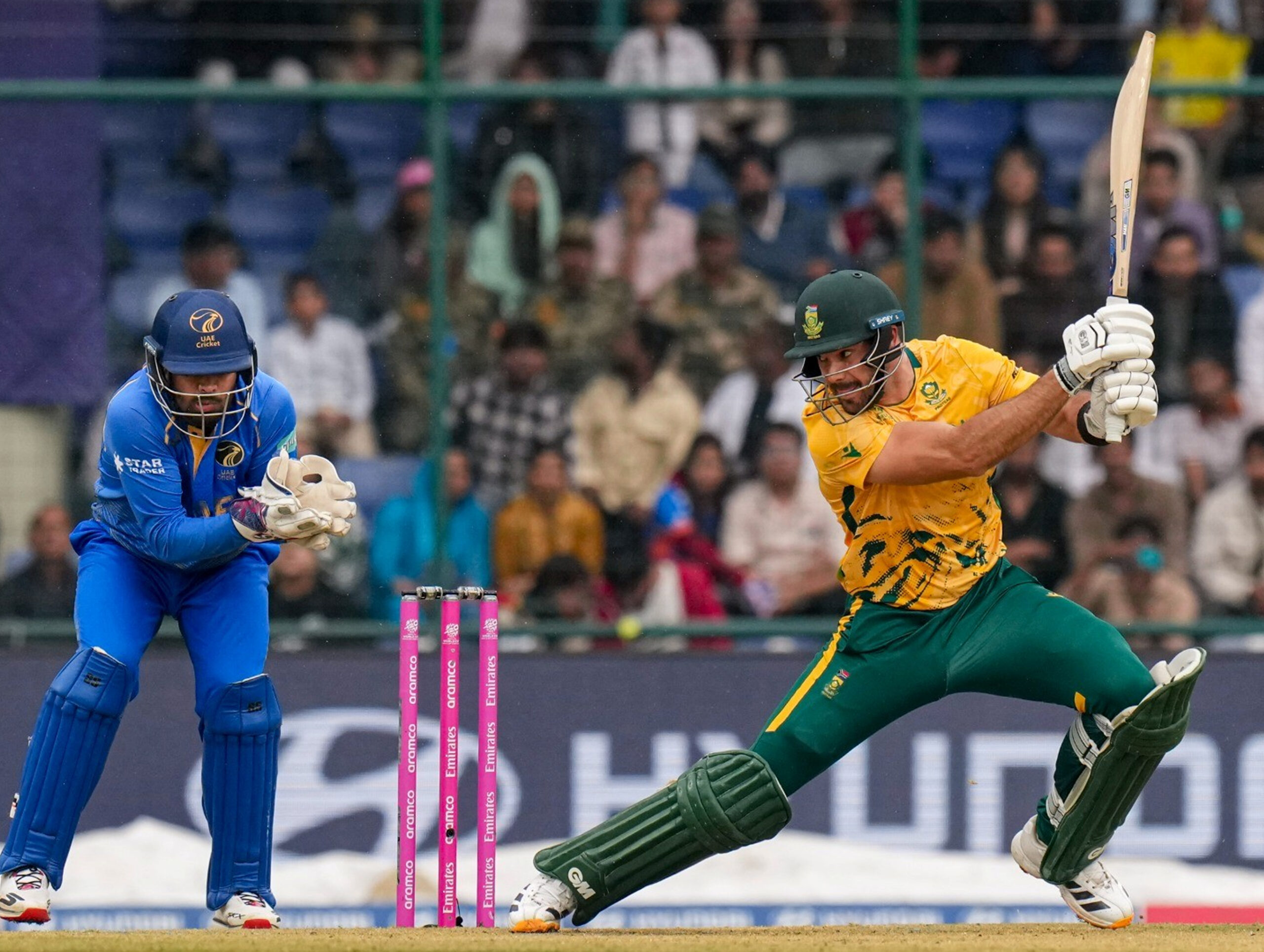 Brevis, bowlers power SA to all-win group finish with six-wicket UAE rout