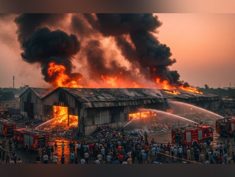 Fire guts waste cloth godown in Haryana’s Panipat