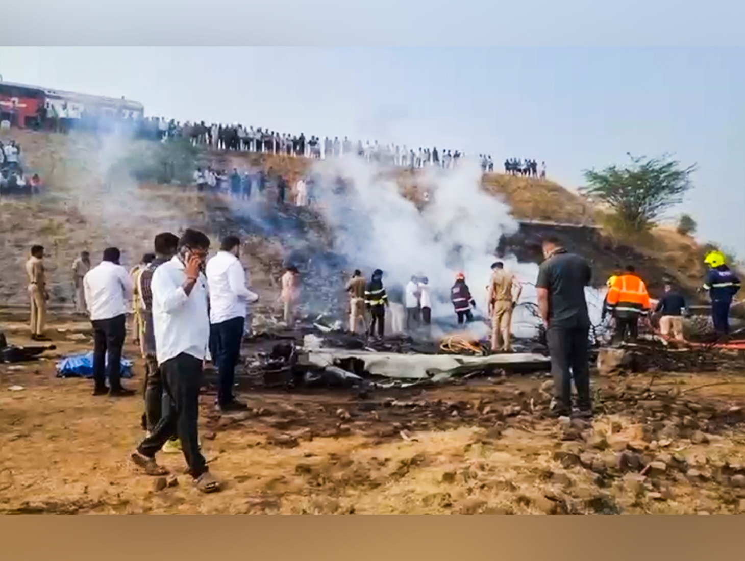 DGCA team visits Ajit Pawar plane crash site