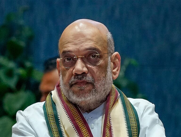 Union Minister Amit Shah arrives in Tiruchirapalli, to attend events in Puducherry