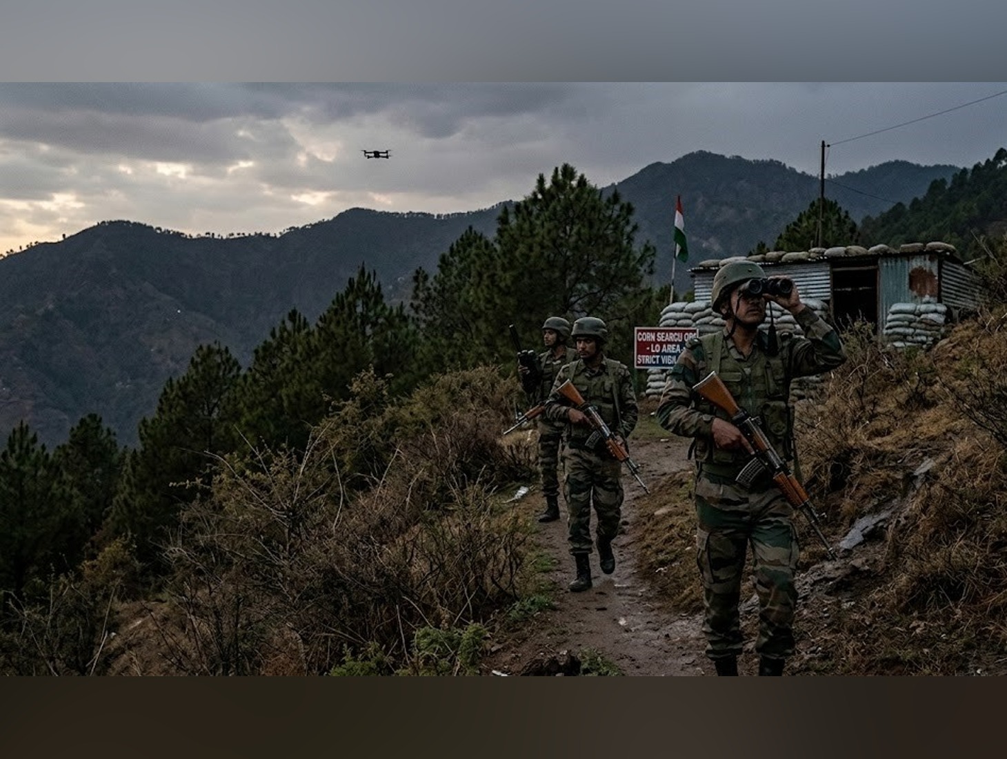 Search Operation Launched After Suspected Drone Movement Along LoC in Poonch