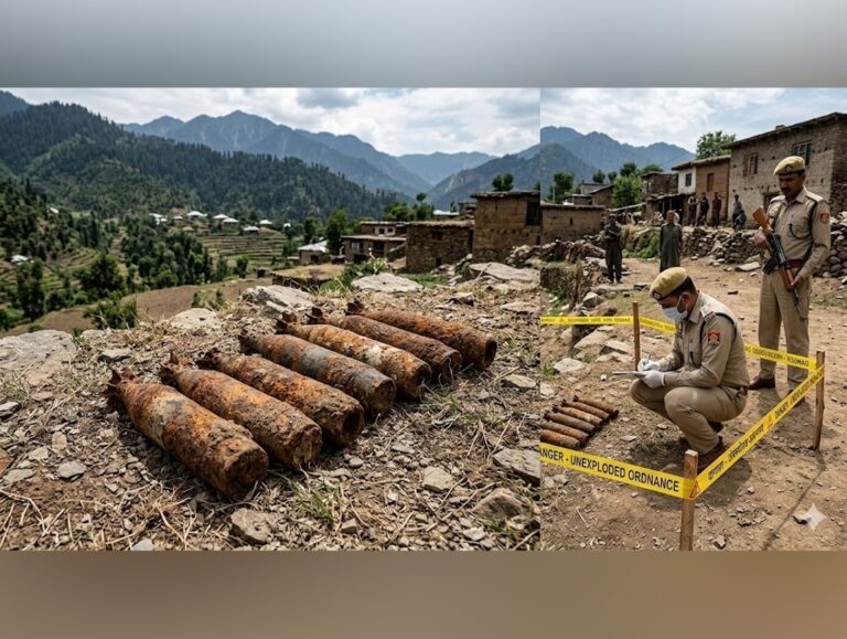 Nine rusted mortar shells found in LoC village in  Poonch