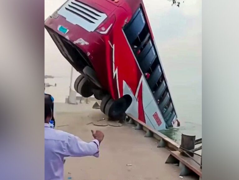 16 dead after bus plunges into river in Bangladesh, search on for missing