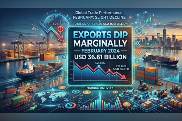 India’s exports dip 0.81% in February; imports surge 24%