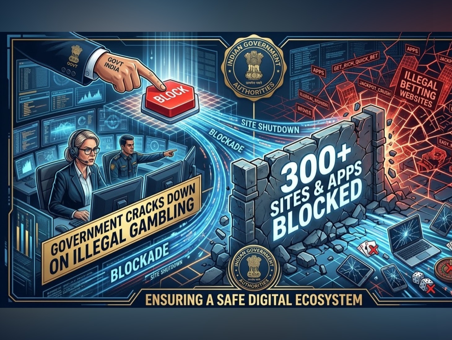 Government Blocks 300 Illegal Betting, Gambling Websites in Major Crackdown