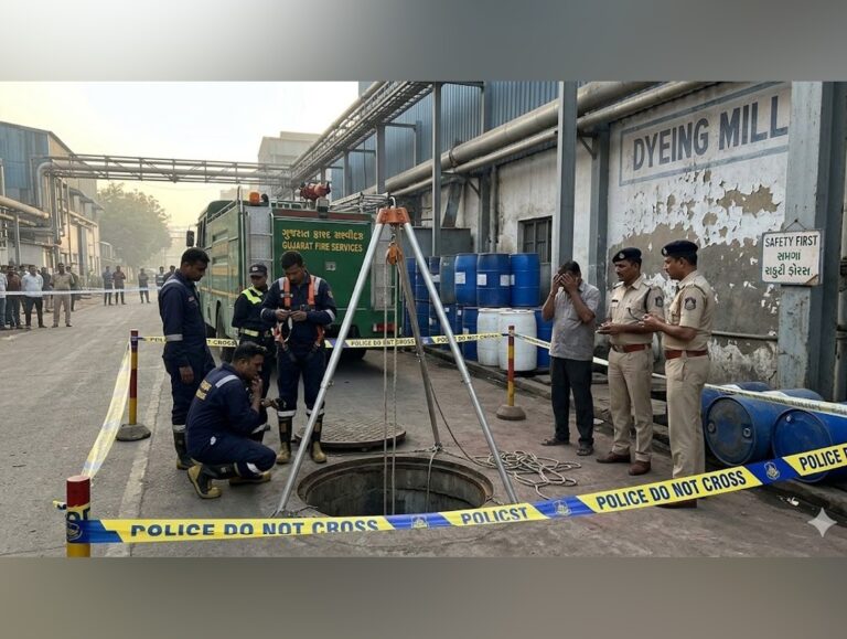 Gujarat: 3 workers die of asphyxiation while cleaning underground tank at dyeing mill