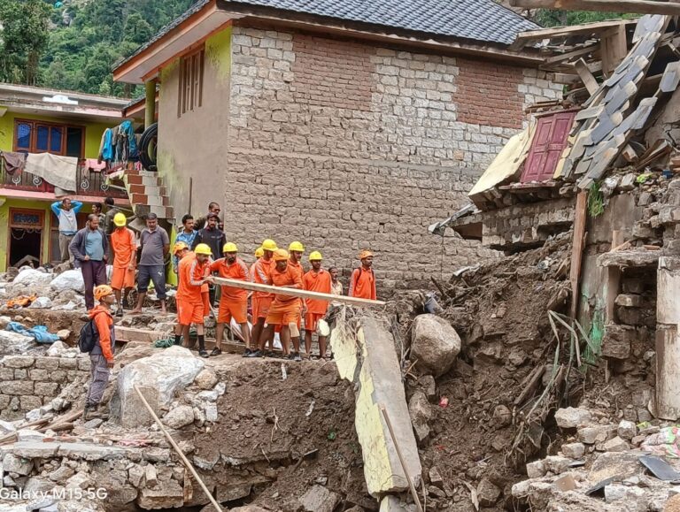 Massive landslide in Himachal’s Mandi; nine houses evacuated