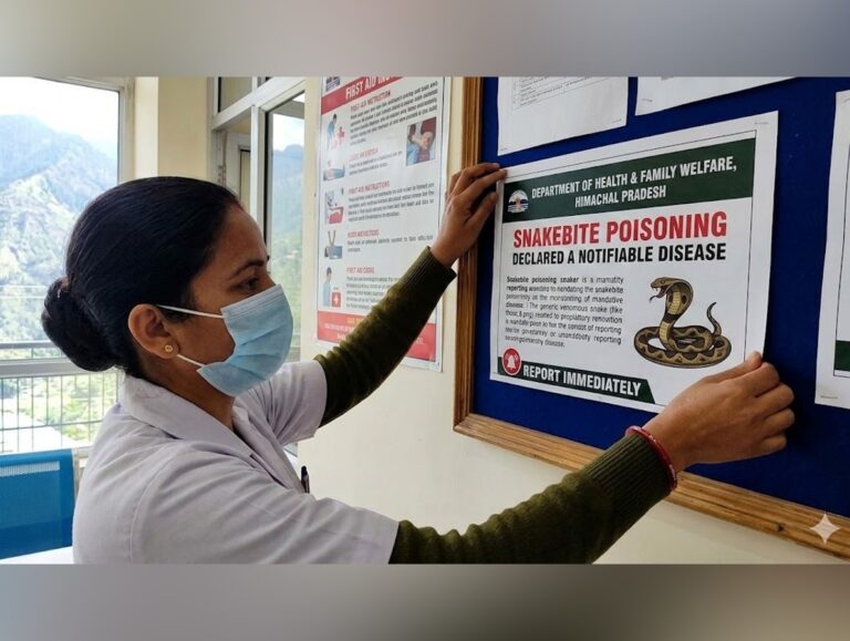 Snakebite poisoning declared notifiable disease in Himachal