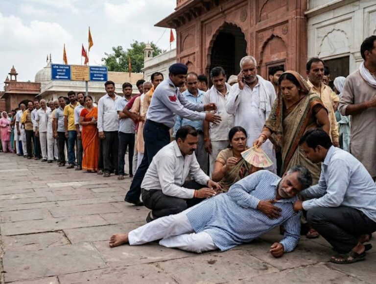 Haryana man dies of heart attack while standing in queue at Saharanpur temple