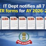 Income Tax Department Notifies All ITR Forms for AY 2026-27 Filing Season