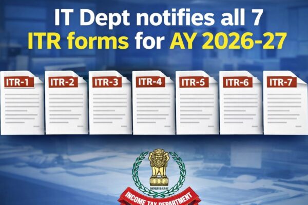 Income Tax Department Notifies All ITR Forms for AY 2026-27 Filing Season