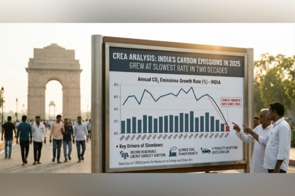 India’s CO2 Emissions Growth Hits 20-Year Low in 2025 Amid Clean Energy Surge