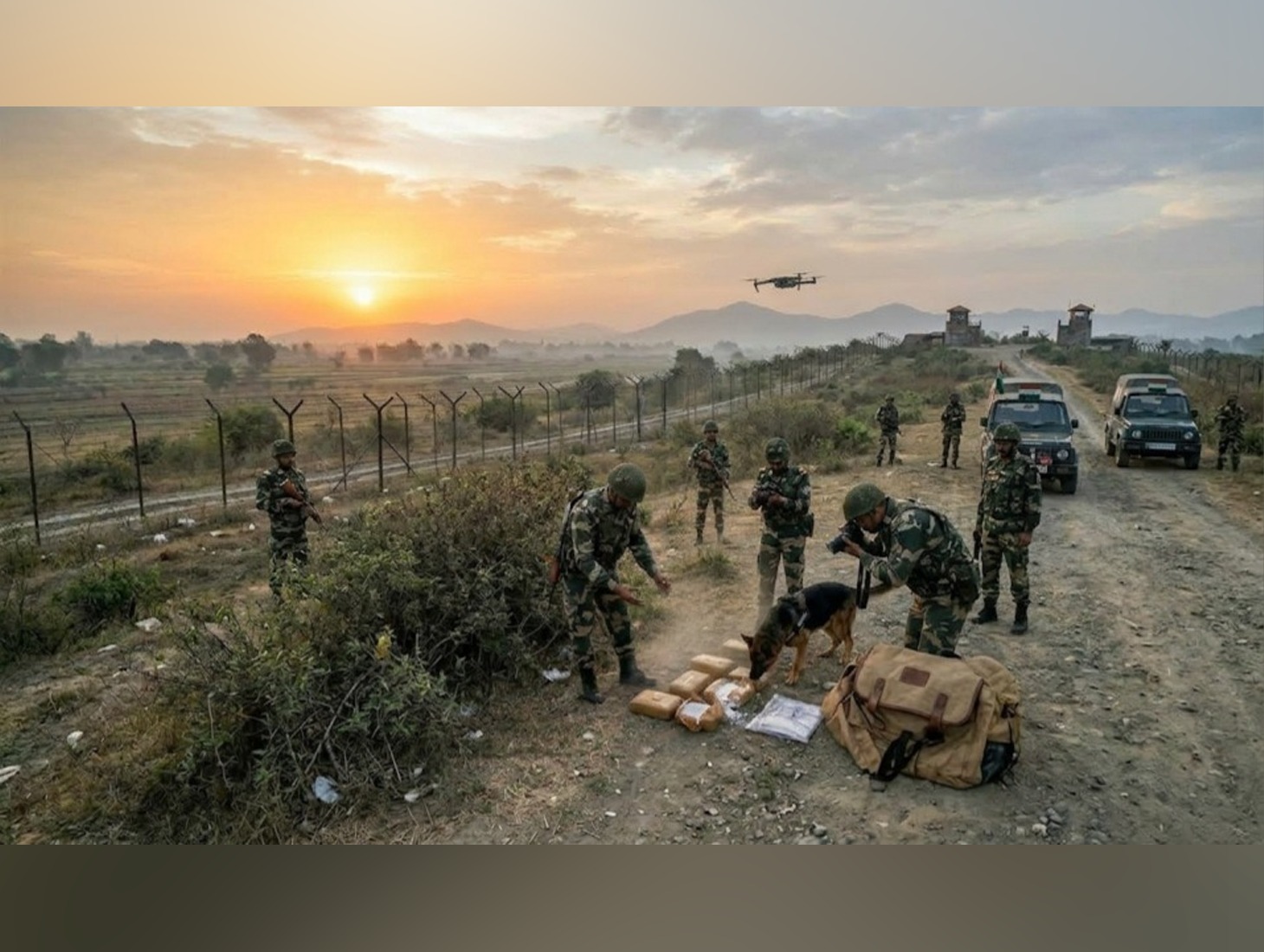 Over 1.5 kg heroin worth Rs 8 crore recovered near Jammu border, dropped by Pakistani drone