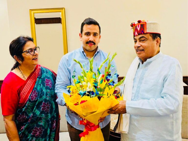 Vikramaditya Singh seeks Centre’s support for Himachal road projects