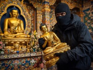 stealing Buddha idol