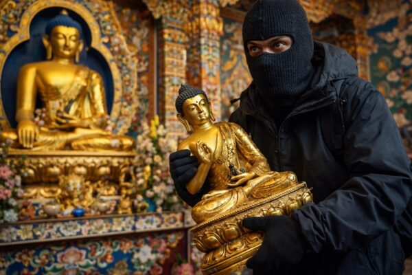 stealing Buddha idol