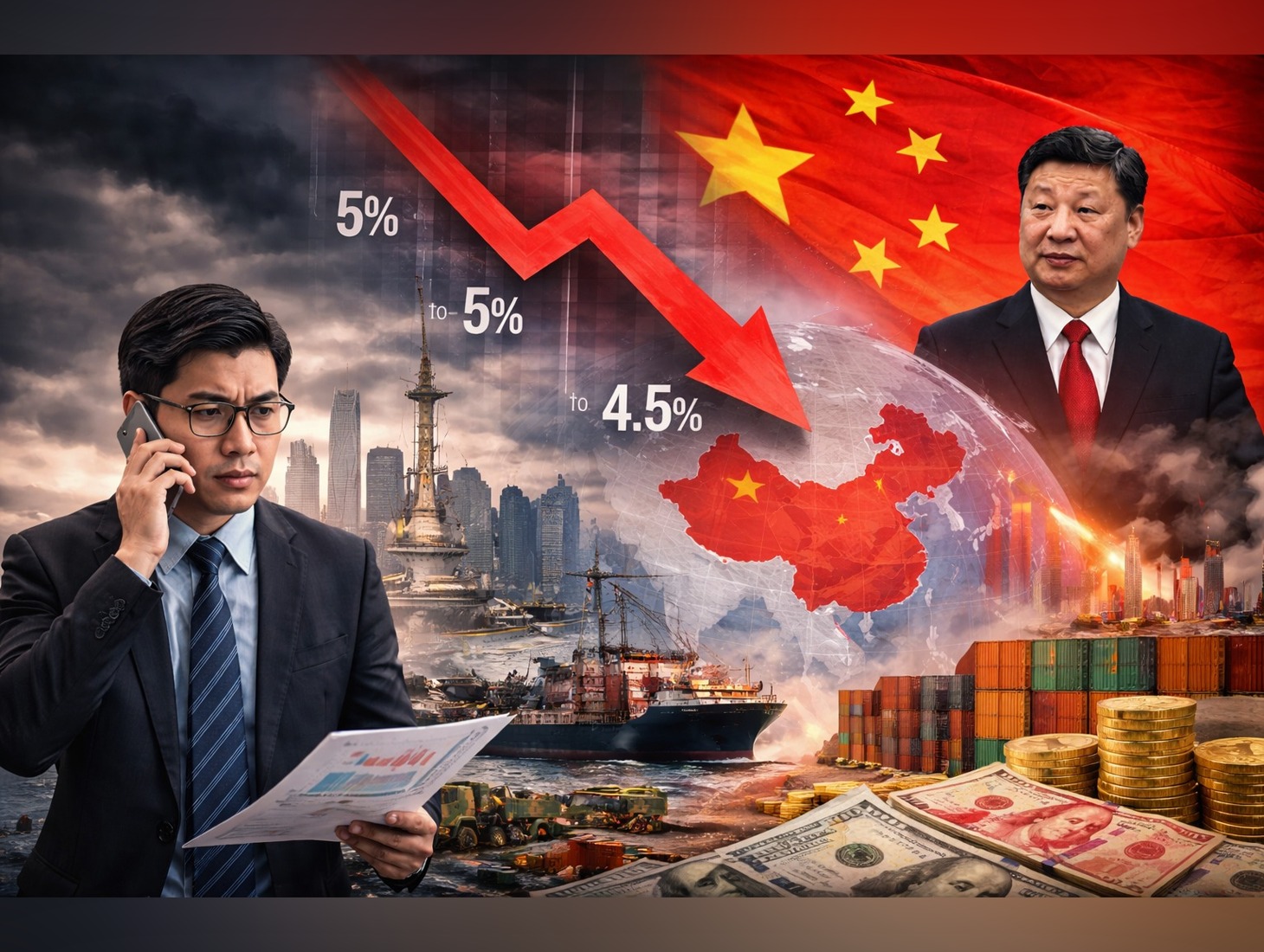 China lowers economic growth