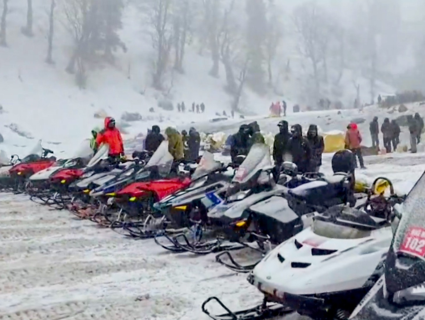 Snow Blankets Gulmarg Heights, Rain Soaks Valley