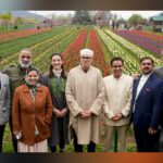 Omar Abdullah inaugurates tulip garden on banks of Dal Lake